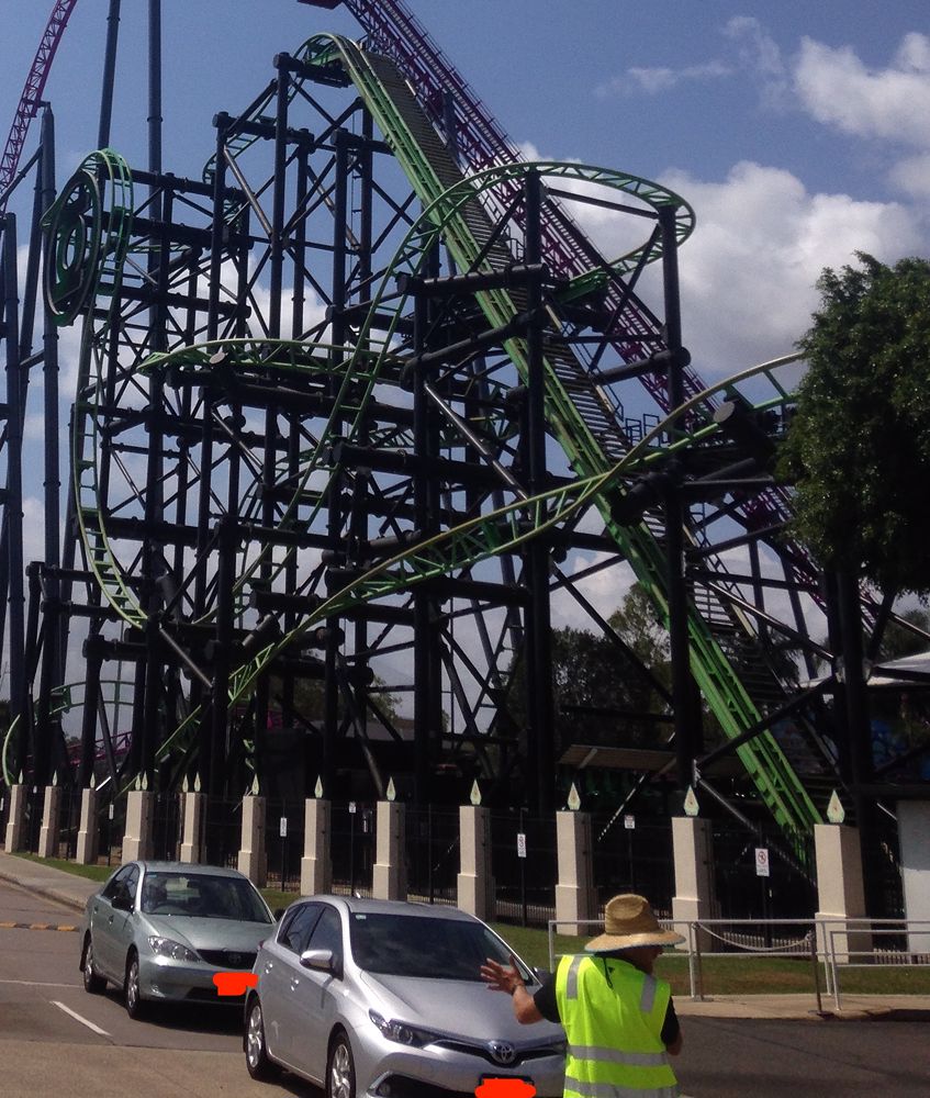 Green Lantern Coaster photo from Warner Bros. Movie World Australia