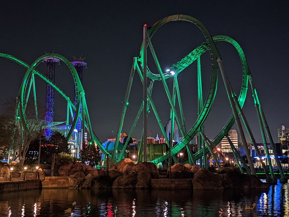 hulk roller coaster night